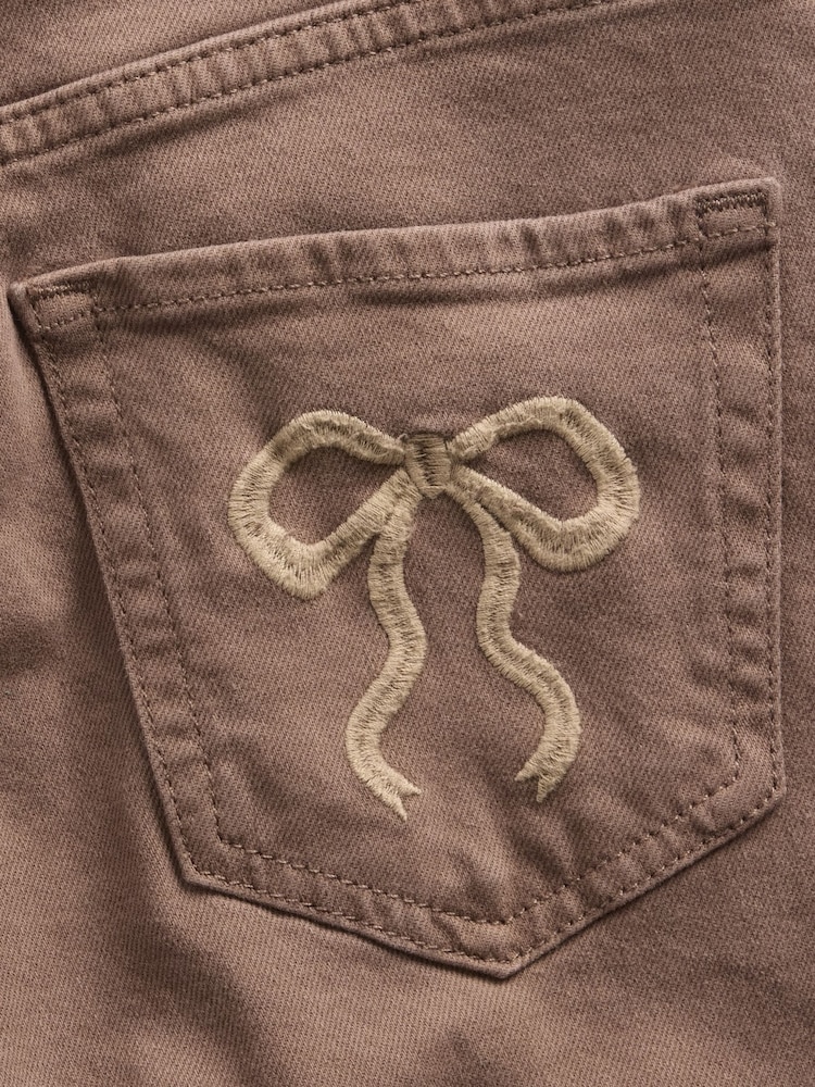Gap Light Brown Low Rise Stride Bow Pocket Wide-Leg Jeans (5-13yrs) - Image 2 of 2
