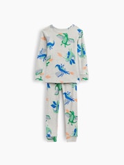 Gap Grey Brushed Cotton Dragon Pyjamas Set (6mths-5yrs) - Image 1 of 1