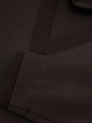 Reiss Dark Chocolate Brown Abigail Premium Interlock Double-Layer Sweatshirt - Image 7 of 7
