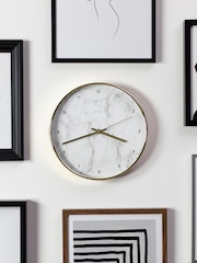 Jones Clocks Gold Penny Gold Marble Dial Wall Clock - Image 1 of 2
