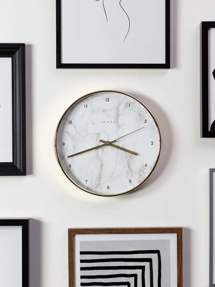 Jones Clocks Gold Penny Gold Marble Dial Wall Clock - Image 1 of 2