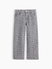Leopardo gris - Vaqueros de tiro bajo y pernera ancha Stride con bolsillos con lazo de Gap (5-13 años) - Imagen 1 de 2