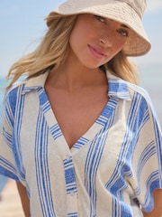 Blue/Ecru Stripe Summer Playsuit - Image 5 of 7