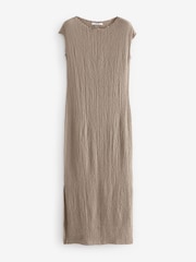 Stone Short Sleeve Textured Column Jersey Dress - Image 5 of 6