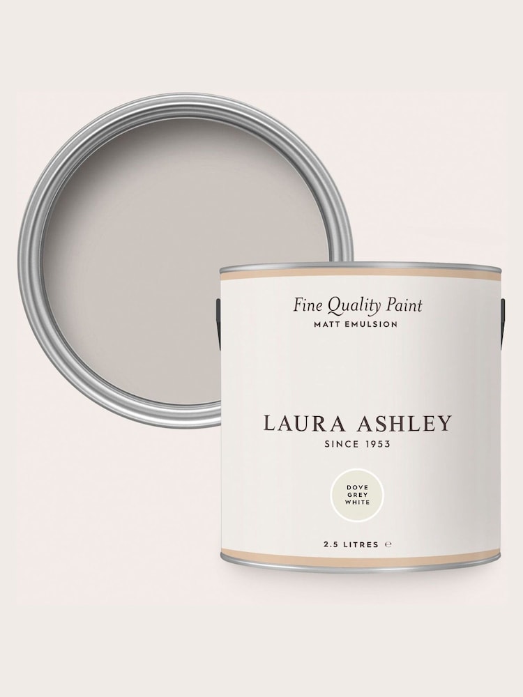 Laura Ashley Dove Grey White Matte Emulsion Paint - Image 4 of 4