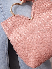 Pink Heart Handle Clutch Bag - Image 5 of 11