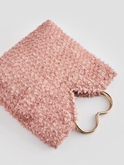 Pink Heart Handle Clutch Bag - Image 8 of 11