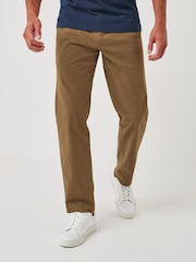 Tan Brown Relaxed Fit Stretch Chino Trousers - Image 1 of 5