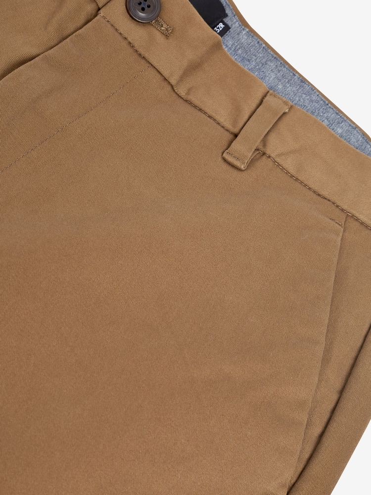 Tan Brown Relaxed Fit Stretch Chino Trousers - Image 5 of 5