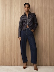 Reiss Dark Blue Levitt Barrel-Leg Jeans - Image 4 of 6