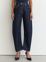 Reiss Dark Blue Levitt Barrel-Leg Jeans - Image 6 of 6