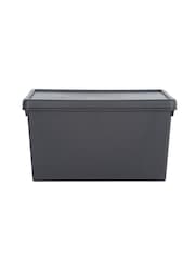 Wham Black 2 x Bam 62L Plastic Storage Boxes and Lids - Image 3 of 5