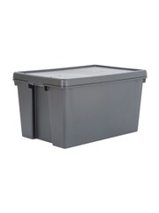 Wham Black 2 x Bam 62L Plastic Storage Boxes and Lids - Image 4 of 5
