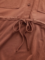 Rostbraun - Midi-Hemdkleid im Utility-Stil - Bild 6 von 6