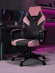 X Rocker Pink Tempest Ergonomic PC Office Gaming Chair - Image 1 of 6