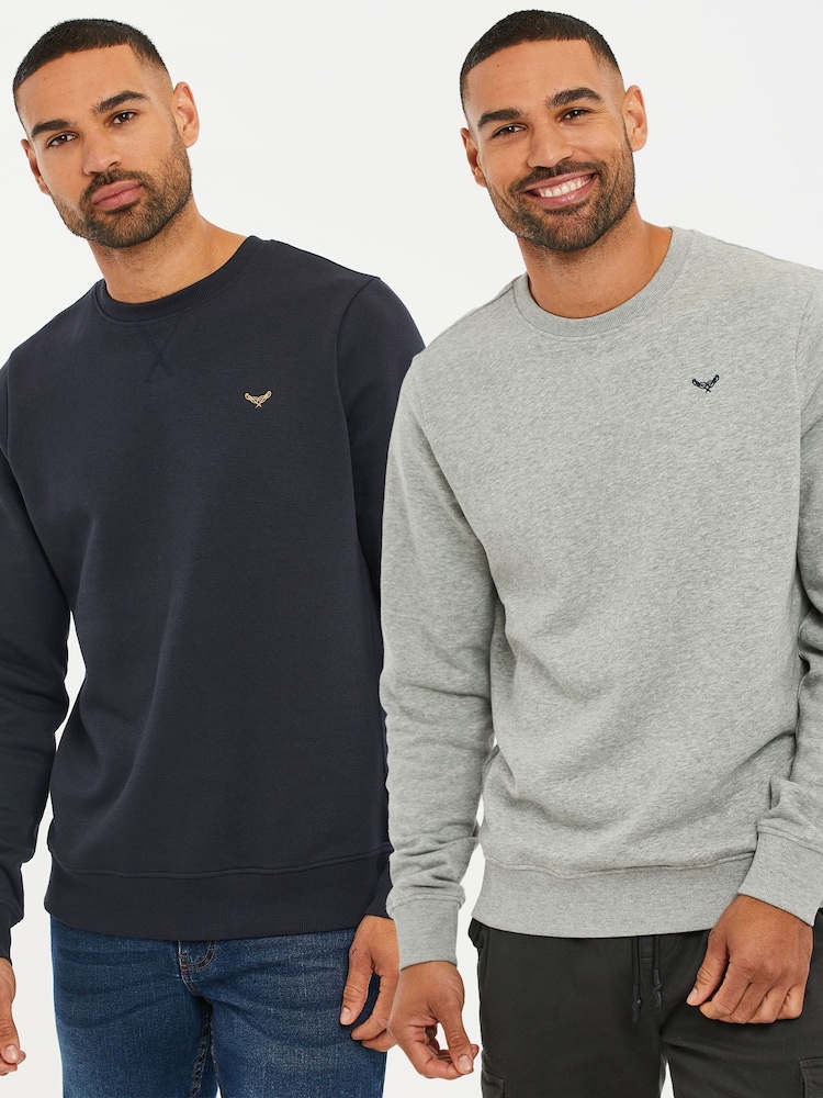 Threadbare Grey Crew Neck Sweatshirt - Image 1 of 6