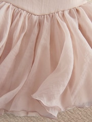 Mamas & Papas Pink Bubble Sleeve Dress - Image 2 of 4