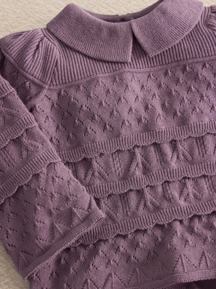 Mamas & Papas Pull en maille patchwork &work Ensemble leggings côtelés avec bordures festonnées - Image 2 de 3 Mamas & Papas Pull en maille patchwork &work Ensemble leggings côtelés avec bordures festonnées - Image 2 de 3