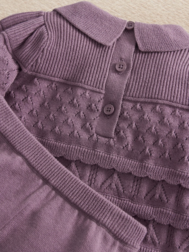 Mamas & Papas Pull en maille patchwork &work Ensemble leggings côtelés avec bordures festonnées - Image 3 de 3 Mamas & Papas Pull en maille patchwork &work Ensemble leggings côtelés avec bordures festonnées - Image 3 de 3