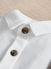 Mamas & Papas Brown Houndstooth Mock Romper - Image 3 of 5