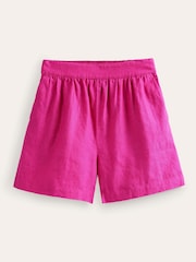 Boden Pink Pull-On Linen Shorts - Image 6 of 6