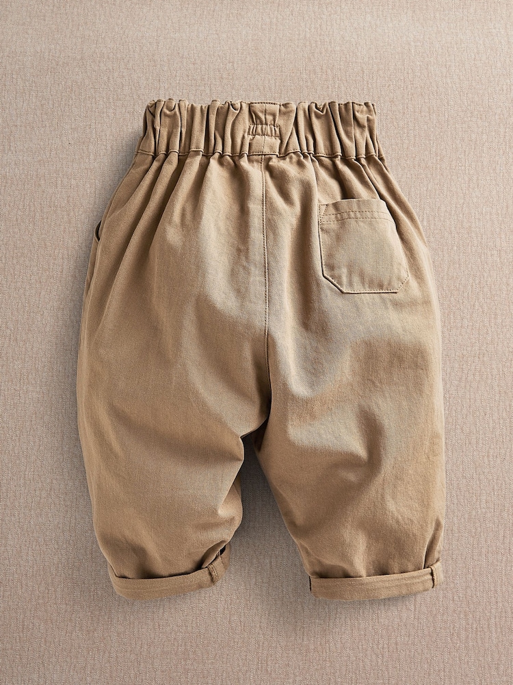 Mamas & Papas Brown Relaxed Fit Tan Trousers - Image 2 of 4