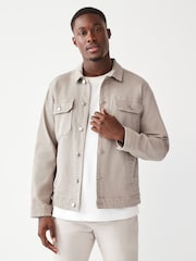 Neutral Denim Trucker Jacket - Image 1 of 7