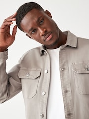 Neutral Denim Trucker Jacket - Image 4 of 7