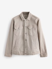 Neutral Denim Trucker Jacket - Image 5 of 7