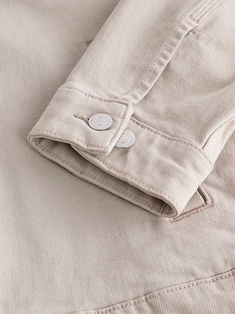 Neutral Denim Trucker Jacket - Image 7 of 7