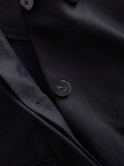 Navy Blue Premium Twill Boxy Jacket - Image 8 of 10