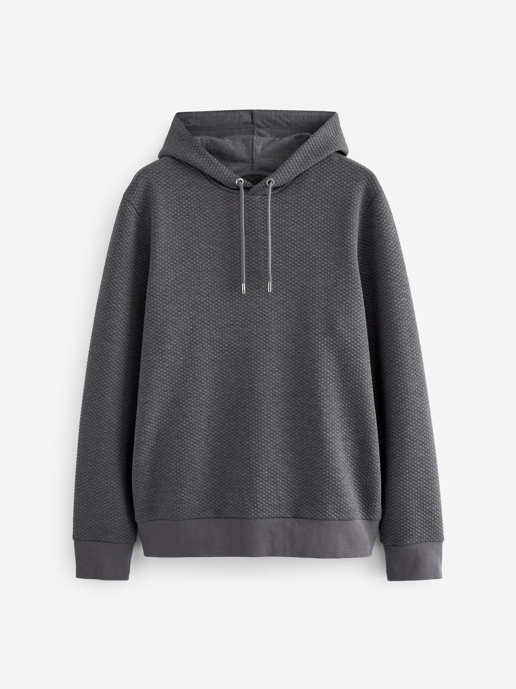 Buy Slate Grey Hooded Premium Textured Overhead Hoodie from Next Luxembourg