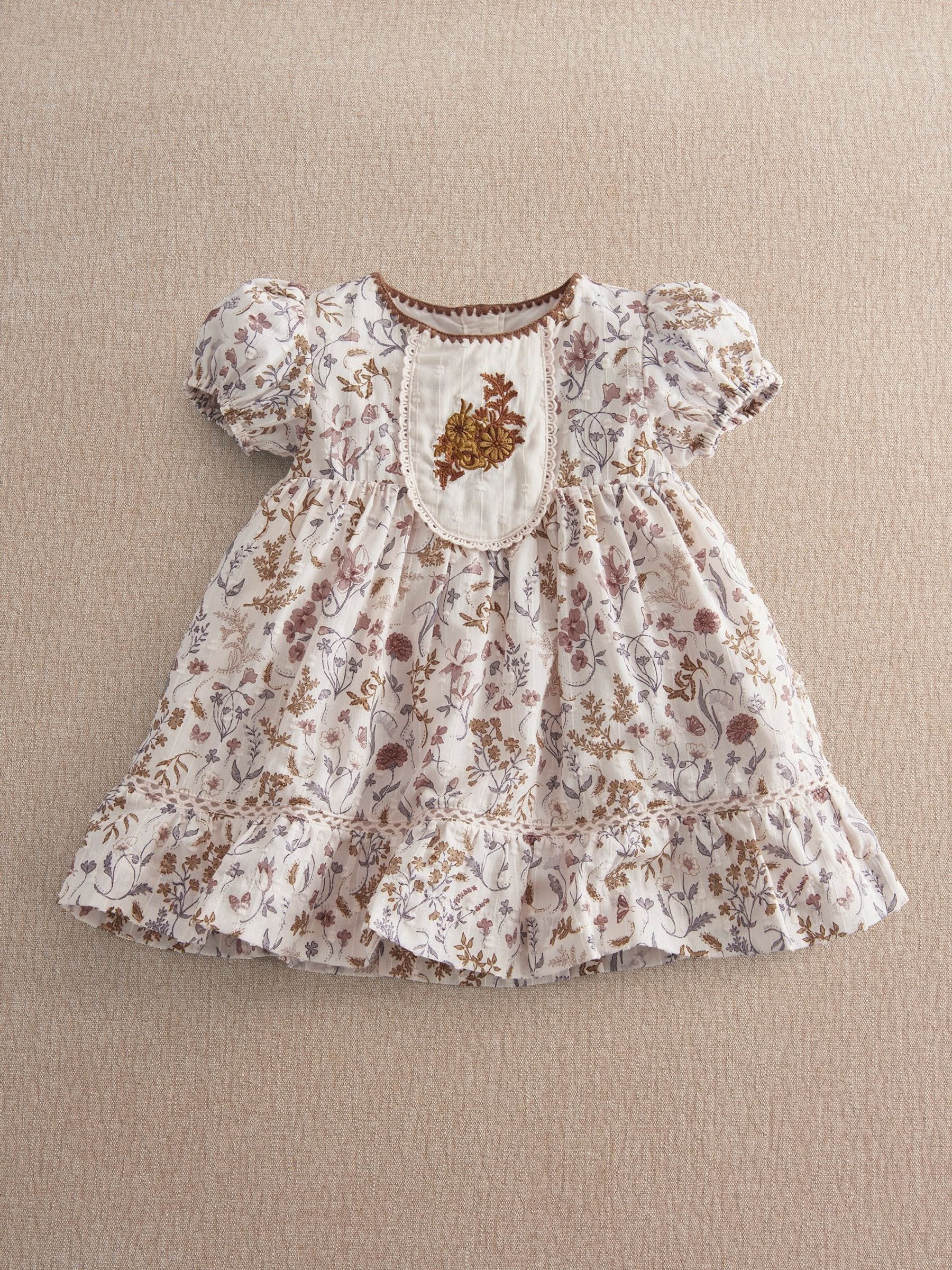 Mamas & Papas Unisex Kids Multi Floral Dress - 6-9 Months - Image 3
