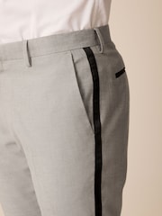 Stone Natural Slim Tuxedo Suit Trousers - Image 5 of 10