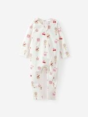 Cotton On White Ballerina Growie Long Sleeve Zip Christmas Romper - Image 1 of 3