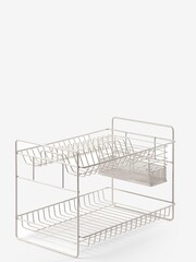 Cream 2 Tier Dish Drainer and Cutlery Holder - Image 3 of 3