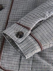Mamas & Papas Grey Houndstooth Bomber Jacket - Image 3 of 3