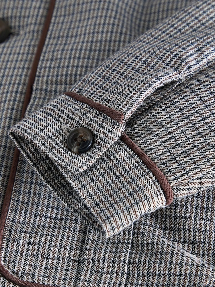 Mamas & Papas Grey Houndstooth Bomber Jacket - Image 3 of 3 Mamas & Papas Grey Houndstooth Bomber Jacket - Image 3 of 3