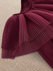 Mamas & Papas Red Pleated Cape Dress - Image 2 of 4
