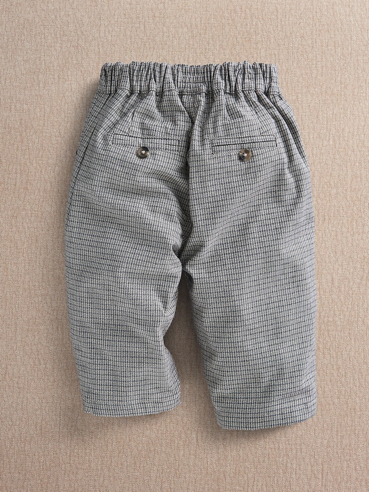 Mamas & Papas Grey Houndstooth Trousers - Image 2 of 4 Mamas & Papas Grey Houndstooth Trousers - Image 2 of 4