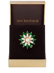 Jon Richards Gold Pearl Floral Brooch Gift Boxed - Image 3 of 3