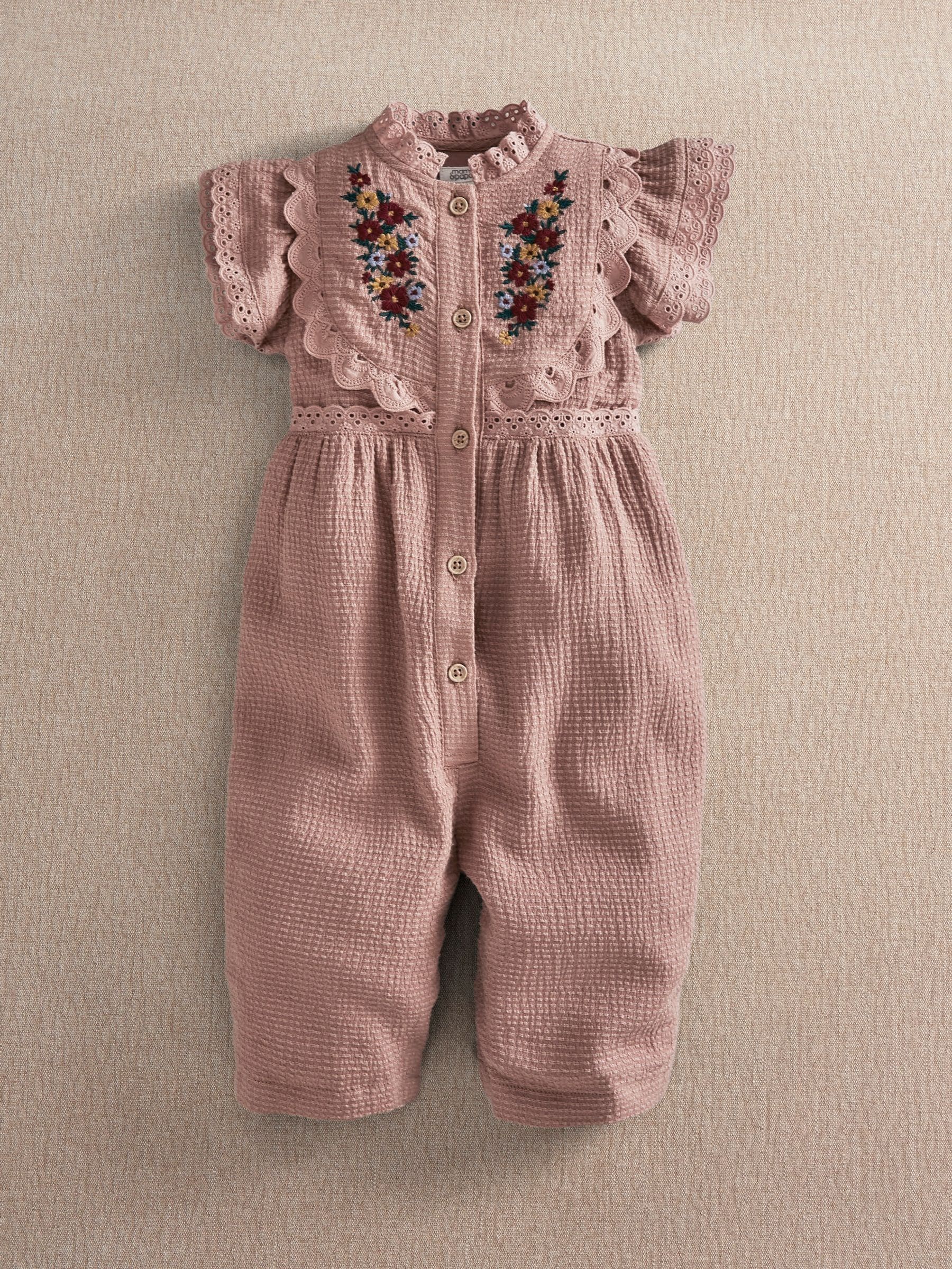 Pink Embroidered Romper - Image 3