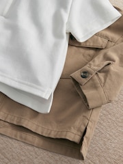 Mamas & Papas Brown Twill Jacket & Collar T-Shirt - Image 3 of 3
