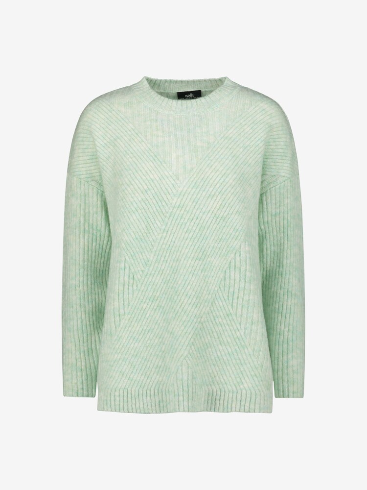 Wallis Green Cream Rib Crew-Neck Jumper - Image 1 of 1 Wallis Green Cream Rib Crew-Neck Jumper - Image 1 of 1