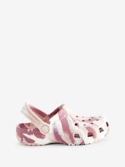 Crocs Pink Classic Kids Marbled Clogs - Image 1 of 8
