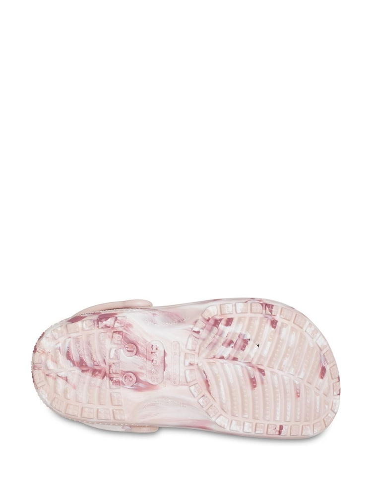 Crocs Pink Classic Kids Marbled Clogs - Image 8 of 8