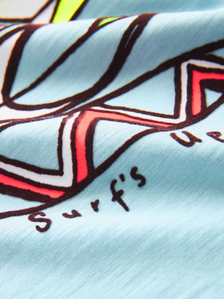 Mineral Blue 100% Cotton Short Sleeve Character T-Shirt (3mths-7yrs) - Image 6 of 6