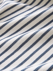 Navy & Ecru Stripe Lightweight Summer Zip Through Hoodie - Image 5 of 5
