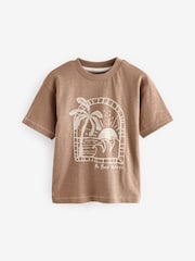 Blau/Braun - Kurzarm-T-Shirts mit Figuren aus 100 % Baumwolle im 3er-Pack (3M.–7J.) - Bild 2 von 8