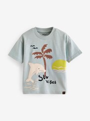 Blau/Braun - Kurzarm-T-Shirts mit Figuren aus 100 % Baumwolle im 3er-Pack (3M.–7J.) - Bild 3 von 8